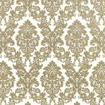 Gold Brocade Print Italian Paper ~ Tassotti 
